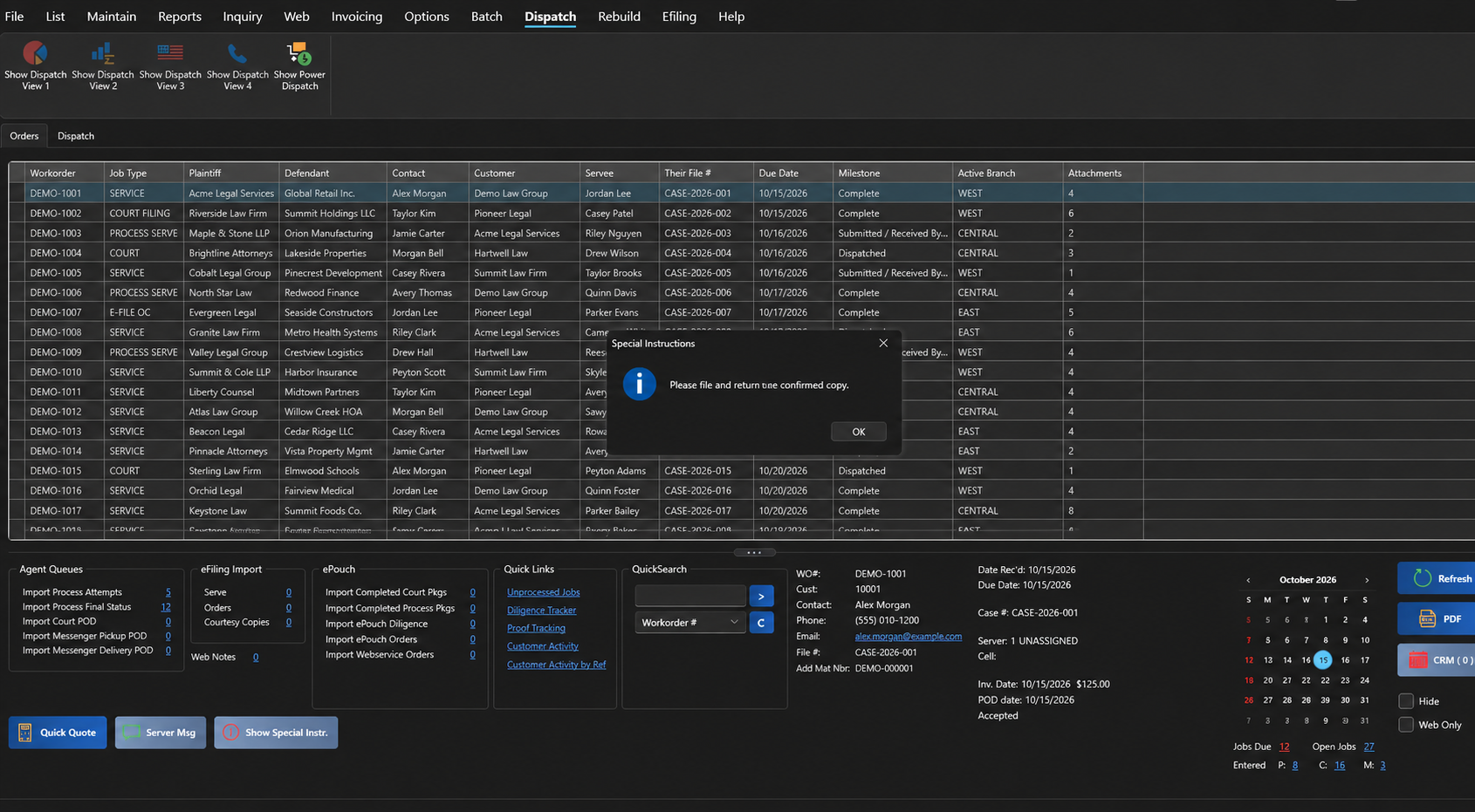 Modern WinServe operations dashboard